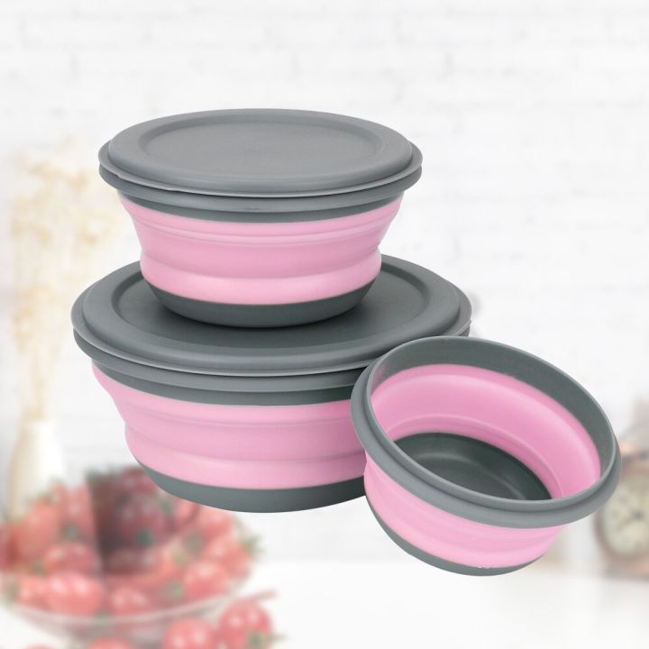 Folding%20Bowl%20Bowl%20Sets%20Foldable%20Salad%20Bowl%20Tableware%20Set%20Folding%20Lunch%20Box%20Portable%203Pcs/Set%20Silicone%20with%20Lid%20-%20Image%206