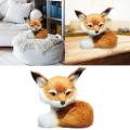 1pcs Cute Simulation Little Fox Model Plush Toy Simulated Fox Plush Doll For Home Decoration Crafts Toys Children Birthday Gifts. 