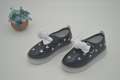 Canvas Casual Floral Flat Shoes for Baby Girls_Black. 