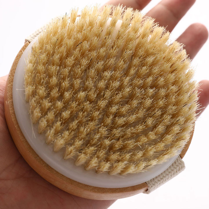 【Lejia】Wooden Bath Brush Body Massage Wood Exfoliation Horse Brush Fengshi