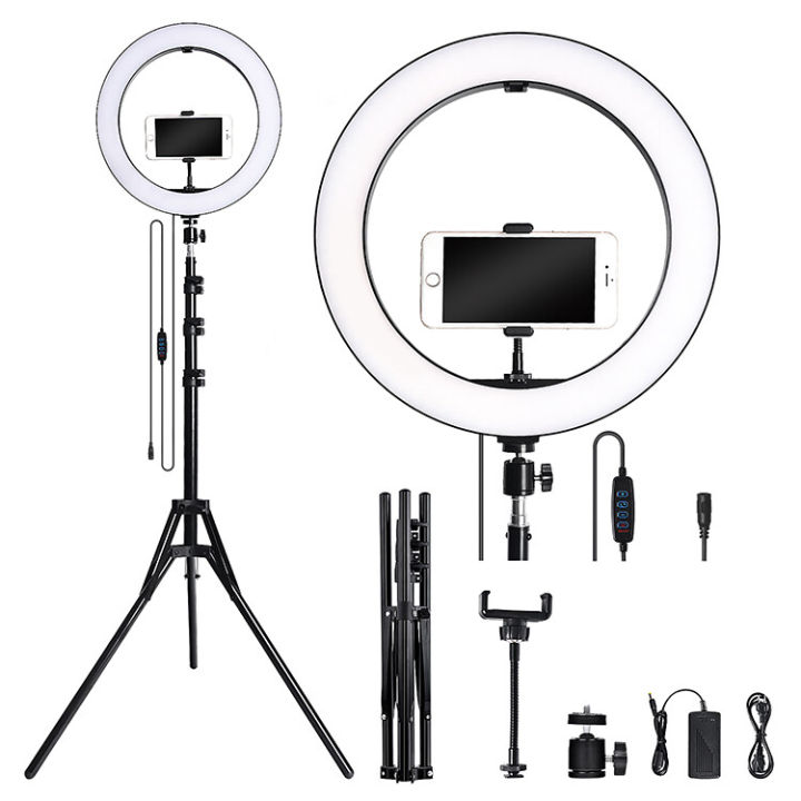 14-Inch Ring Light with Stand - Enhance Your Lighting Setup and Perfect Your Shots with Adjustable Brightness and Stability