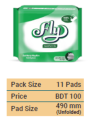 Fly Sanitary Napkin-Comfort XL 11- Belt System -11 Pads Pack.