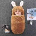 Newborn Blanket Baby Sleeping Bag - navy color. 