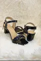 Semi Pencil Heel Handmade Sandals for Women - Stylish, Comfortable, Available in Multiple Sizes.