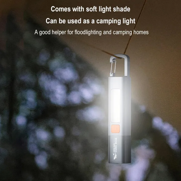 Smiling%20Shark%20SD1023%20LED%20Torch%20Light%20XPE%20Super%20Bright%20Flashlight%20With%20Hook%20Camping%20Light%20USB%20Rechargeable%20Zoomable%20Waterproof%20-%20Image%203