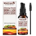WishCare Brow & Lash Growth Serum - EyeBrow & Eyelash Growth Oil Serum With Castor Oil, Almond Oil & Vitamin E - 30ml. 