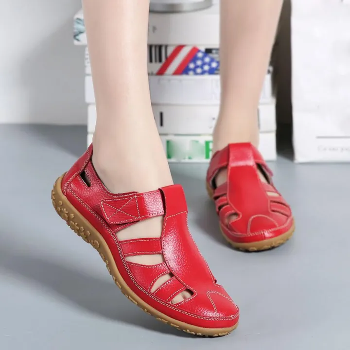 Fashion%20Lady%20Retro%20Solid%20Color%20Versatile%20Flat%20Shoes%20Casual%20Soft%20Sandals%20-%20Image%204