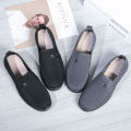 Old Beijing Cloth Shoes Men's Casual All-Matching Shoes Lightweight Flying Woven Breathable Dad Slip-on Middle-Aged and Elderly Large Size Shoes. 