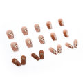 Menggh 24pcs With Glue False nails cute pattern False nails With Design press on nails Artificial nails Full Cover water proof nail art. 