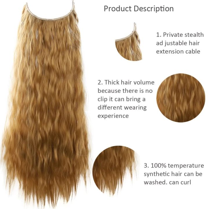 No%20Clips%20Hair%20Natural%20Wavy%20Curly%20False%20Hair%20Piece%20Woman%20Synthetic%20Hair%20Extensions%20Artificial%20Long%20Wig%20Fish%20Line%20-%20Image%202