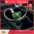 EPZ K5 1DD+4BA Monitor IEM Earphone Wired HIFI In Ear Earbuds Three-In-One 0.78 2 Pin Single Crystal Copper Upgrade Cable. 