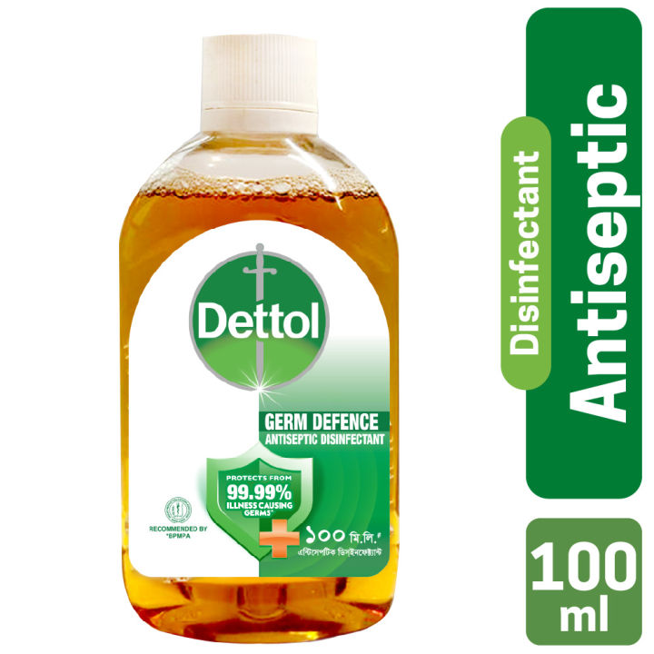 Dettol Antiseptic Disinfectant Liquid 100ml for First Aid, Medical & Personal Hygiene- use diluted
