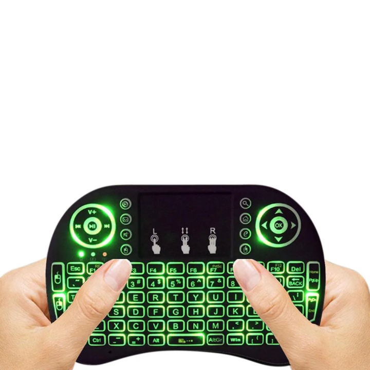 Rechargeable Mini Wireless Keyboard With Touchpad For Any Device With Color Back Light – Advanced Portable Keyboard