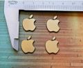 4 x Apple DECAL Badge Sticker Logo gold color for iphone ipad. 