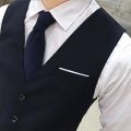 Man Business Vests Suit Single-breasted Slim-fit Non-shrink Polyester 2021 Men Skin-friendly Formal Vest for Business Shirt Hot.