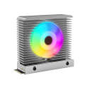 Jiushark M.2 2280 solid state drive SSD heat sink ARGB fan 4PIN air cooled PWM aluminum. 