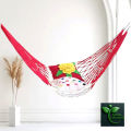 Handmade Nylon Yarn Dolna Hammock – 7.5+ Feet, Multicolor, 90kg+ Capacity for Home & Garden. 