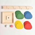 Leaf Tower Ball Game Color Disassembly Disassembly Toys Game Educational Ball Children's Wooden Assembly W3o5. 
