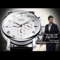 Fashion Automatic Man Watch Mechanical Watches for Men Business 6 Hands 3 Sub Dials Leather Top Band Luxury.