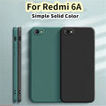 Original For Redmi 6A Silicone Full Cover Case Classic Simple Solid Color Phone Case Cover.