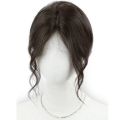 【Deal】 Invisible Women Topper All-Match Clip in Curly Middle Part Bangs Hair Extensions Seamless Front Side Long Bangs. 