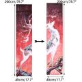 3D Door Wall Sticker FridgeDeer Waterproof Sticker Self Adhesive Paper Wrap Mural Decal.