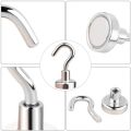 Magnetic Hook Neodymium Magnet E10/12/14/16/20 Electroplating Metal Strong Hook Thick Wall for Home Kitchen Organization.