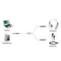 3.5MM Headphone & Mic Audio Splitter Jack for All Devices. 
