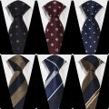 In stock wholesale Japanese and Korean Striped Retro Tie 8cm Hand-Made Classic Business Tie Sealed Bag. 