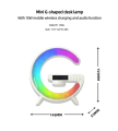 smart light sound machine g63 4-IN-1 Bluetooth Speaker Alarm Clock Wireless Charger Home Stereo Loudspeaker Subwoofer RGB Night Light Lamp Fast Charging Station Doc. 