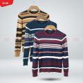 Womens Knitted Long Sleeve Striped Crew Neck Sweater Pullover Tops Jumpers For  Ladies From Levin. 