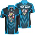 Custom 3D Funny Billiards Team Shirts For Men, Personalized Men's Billiard Polo Shirts Short Sleeve Lapel Short Polo. 