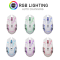 Wireless Gaming Mouse Rechargeable RGB Mouse Q13 White Mouse DPI Laptop Desktop PC OTG. 