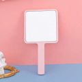 Pink Mirror Portable Square Shape Handheld Mirror Cute Small For Daily Cosmetic Makeup. 