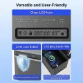 Timed Lock Box with Timer Black Lock Container Self-Controlled Time Release Safety Locker. 