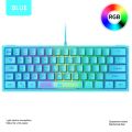 K61 RGB Wired Keyboard 60 Percent 62 Keys Ergonomic Gaming Keyboard Ultra-Compact Mini Keyboard Multiple Modes For Laptop PC.