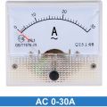 Amp Meter Ac Analog Ampere Meter 0-30A Gauge Square Panel Ac 0-30A Current Amperemeter 30A Analog Panel Ammeter Current Meter 85L1 For Ac 220V Line Electrical Circuitry & Parts - Power Bank Circuit. 