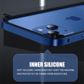Alien For iPhone 11 12 13 14 15 Pro Max Bumper Case Hybird Silicone Frame Luxury Light Aluminum Metal For iPhone X Xsmax 7 8 6 14 Plus. 