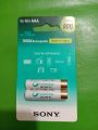 Sony AAA Cycle Energy 750mAh Rechargeable Batteries (Pre-Charged) Pack of 2 Batteries.