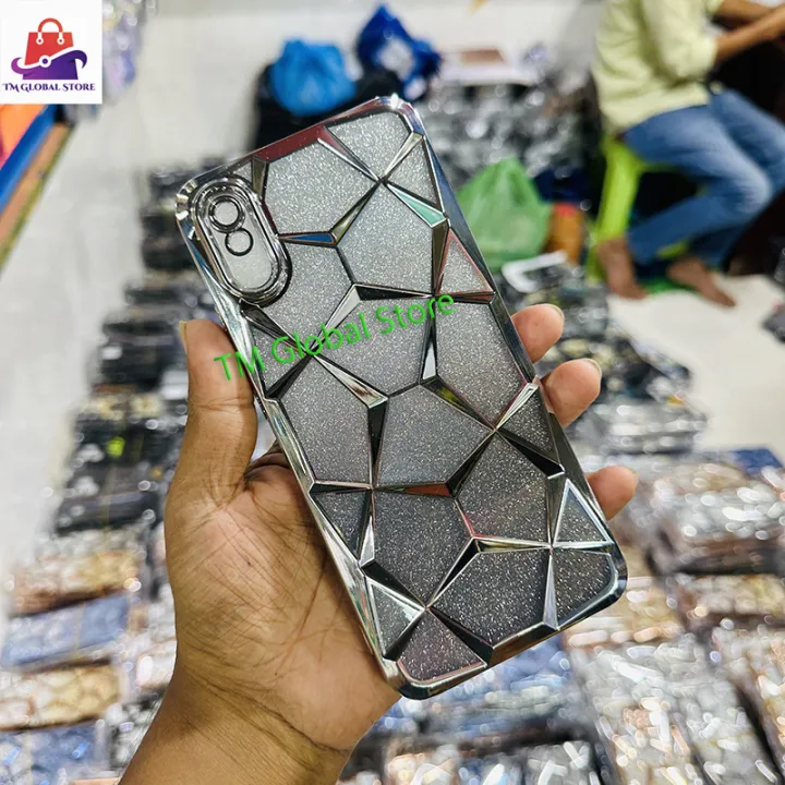 For%20Xiaomi%20Redmi%209A%20Glitter%20Diamond%20Magic%20Mask%20Series%20Protective%20Case%20Back%20Cover%20-%20Image%202