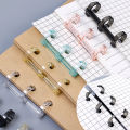 1/5Pcs Stationery Binder Clip Office Supplies Ring Binder Loose-leaf File Folder Accessory Notepad 3 Holes Refillable Metal Notebook Binding Hoops Multicolor.