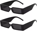 Rectangular Black MC Stan sunglasses.