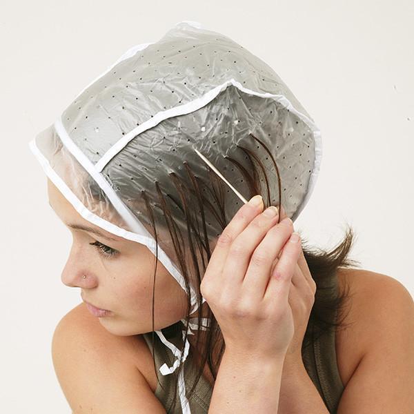 Reusable Hair Coloring Highlighting Cap with Hook