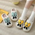 Funny Home Cotton Shoe Cute Bad Bunny Love Slipperss Non Slip with Platform Shoes Fleece Flat Winter Shoes for Women Men Gift.