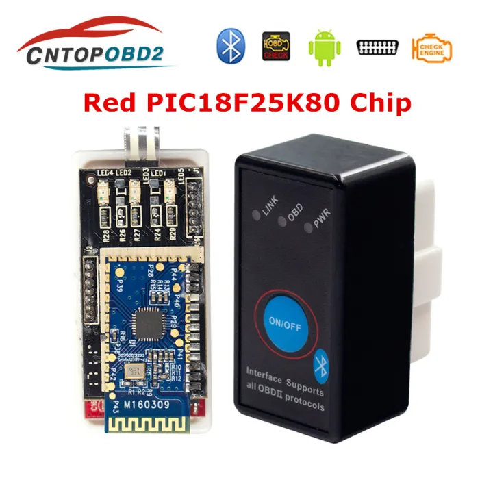 Newest ELM327 V1.5 PIC18F25K80 Chip ELM 327 Bluetooth With Power Switch on/off elm327 WIFI OBDII Code Reader For Android/IOS/PC