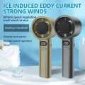 M11 handheld rechargeable mini turbo fan 120 top speed mini hand fan with USB type-C cable.