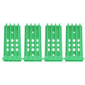4Pcs Pigeon Leg Ring Stand 4 Column Design Large Capacity Wall Mounted Safe Durable Plastic Parrot Leg Ring Holder Green.