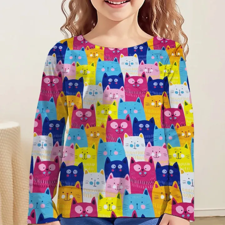 Kawaii%20tops%20kids%20T%20shirt%20for%20girls%20tee%20shirt%20from%209%20to%2012%20years%20Korean%20children's%20clothes%202023%20autumn%20girl's%20animals%20T-shirts%20-%20Image%209