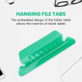 120 Sets Multicolor Hang File Folder Tabs with Blank Inserts. 