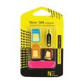 5 in 1 metal Nano SIM Card/Micro SIM Card/Standard sim Converter Adapter. 
